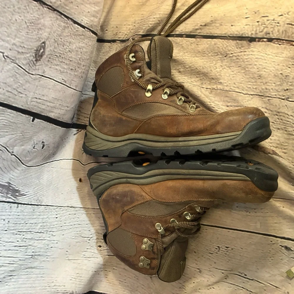 TIMBERLAND Chocorua 15130 Waterproof Hiking Boots Mens Size 9.5W A1959 Shoes GUC